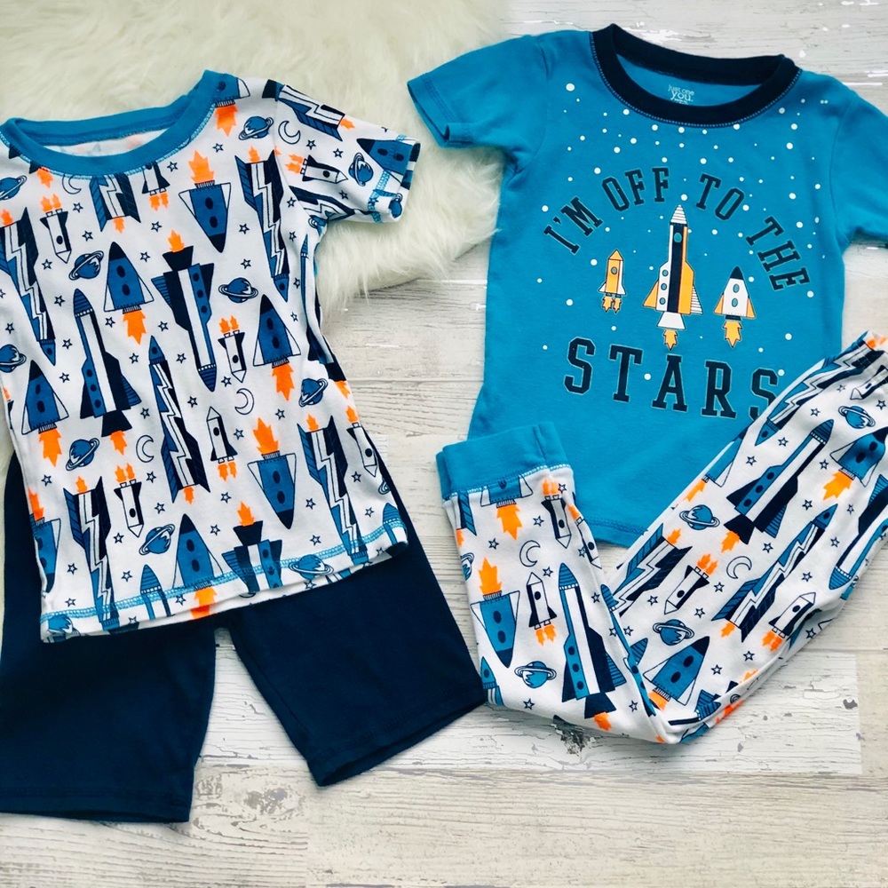 4pc Carter “Rocket Theme” 4T Pajama Bundle